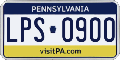 PA license plate LPS0900