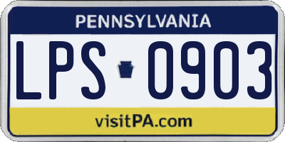 PA license plate LPS0903