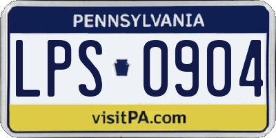 PA license plate LPS0904