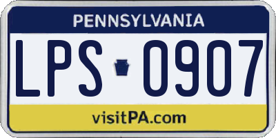 PA license plate LPS0907