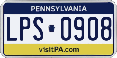 PA license plate LPS0908