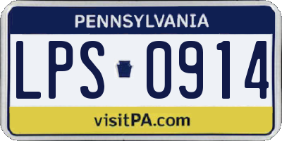 PA license plate LPS0914