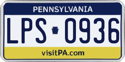 PA license plate LPS0936