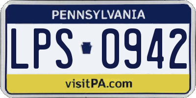 PA license plate LPS0942