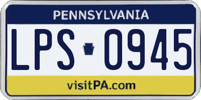 PA license plate LPS0945