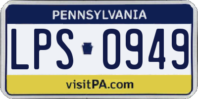 PA license plate LPS0949