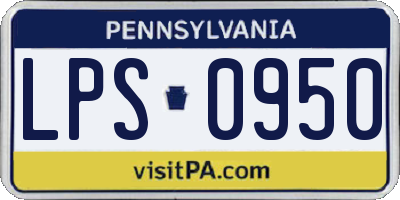 PA license plate LPS0950