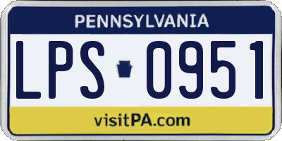 PA license plate LPS0951