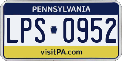 PA license plate LPS0952