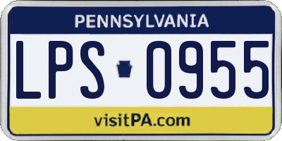 PA license plate LPS0955