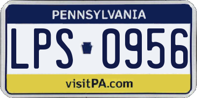 PA license plate LPS0956