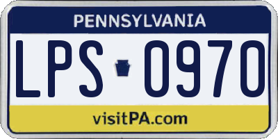 PA license plate LPS0970
