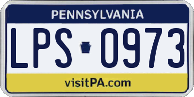 PA license plate LPS0973