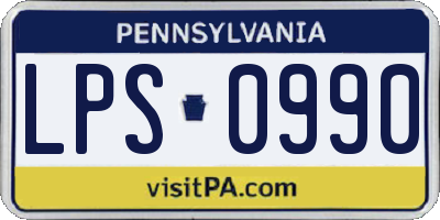 PA license plate LPS0990