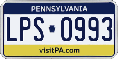 PA license plate LPS0993