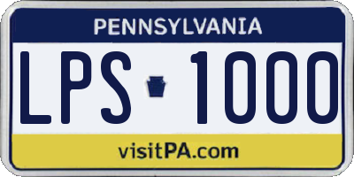 PA license plate LPS1000