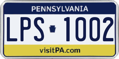 PA license plate LPS1002