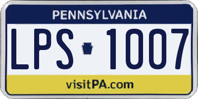PA license plate LPS1007