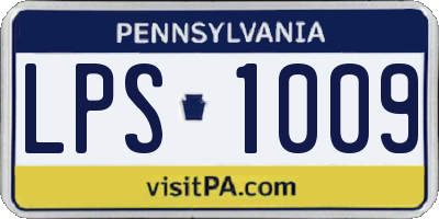 PA license plate LPS1009