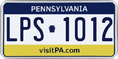 PA license plate LPS1012