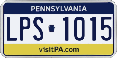 PA license plate LPS1015