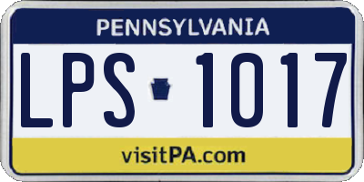 PA license plate LPS1017