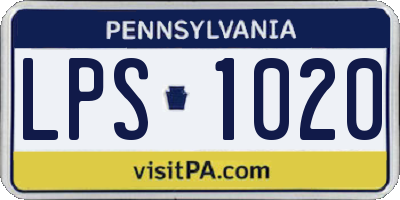 PA license plate LPS1020