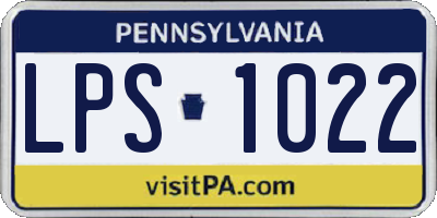 PA license plate LPS1022