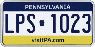PA license plate LPS1023