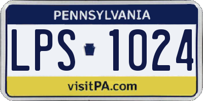 PA license plate LPS1024