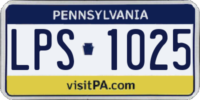 PA license plate LPS1025
