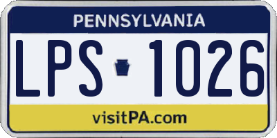 PA license plate LPS1026