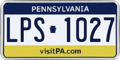 PA license plate LPS1027