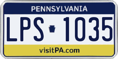 PA license plate LPS1035