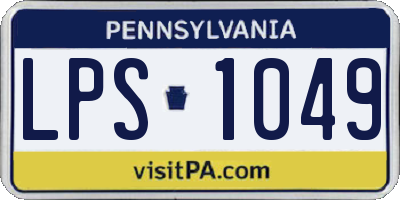 PA license plate LPS1049