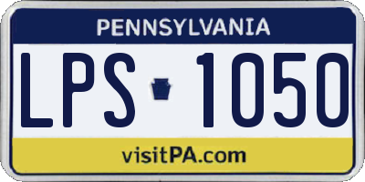 PA license plate LPS1050