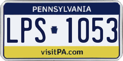 PA license plate LPS1053