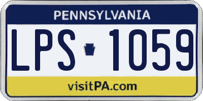 PA license plate LPS1059