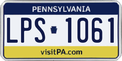 PA license plate LPS1061