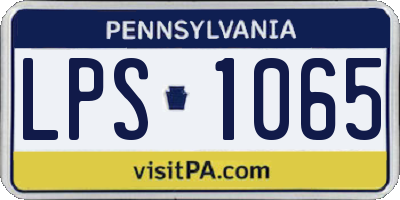 PA license plate LPS1065