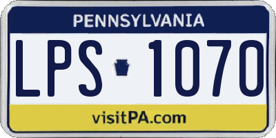 PA license plate LPS1070