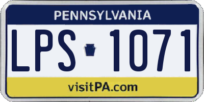 PA license plate LPS1071
