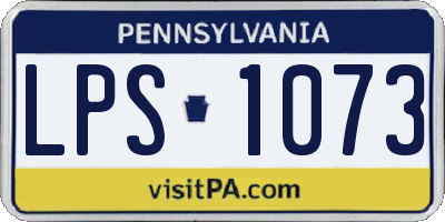 PA license plate LPS1073