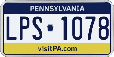 PA license plate LPS1078