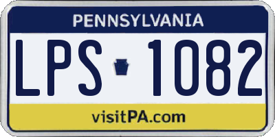 PA license plate LPS1082