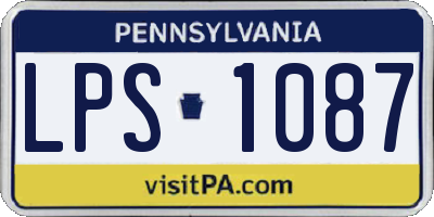PA license plate LPS1087