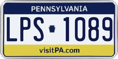 PA license plate LPS1089