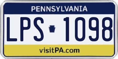 PA license plate LPS1098