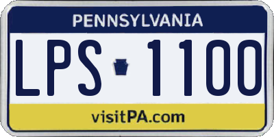 PA license plate LPS1100