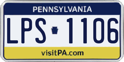 PA license plate LPS1106
